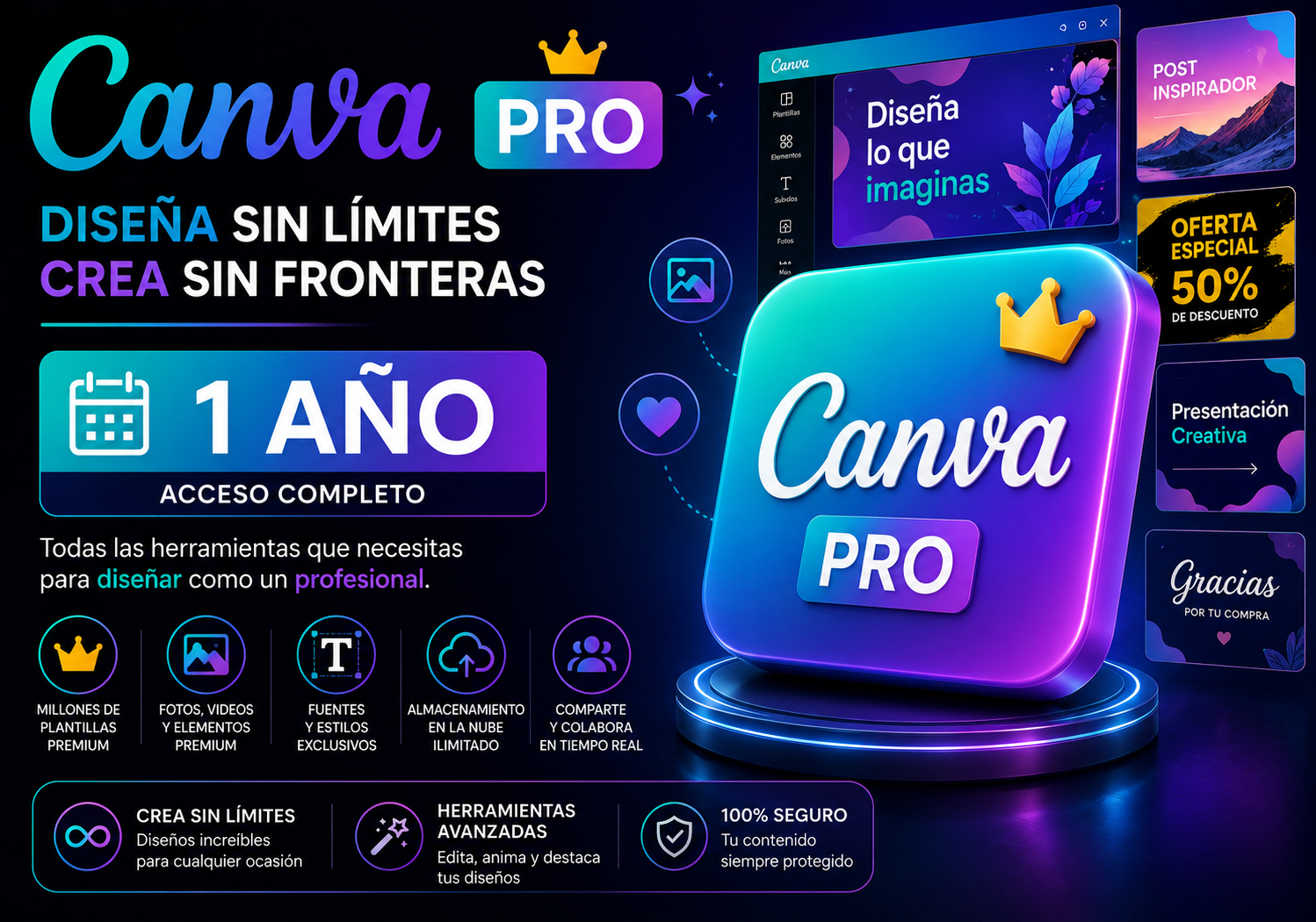 Canva Pro 1 Año