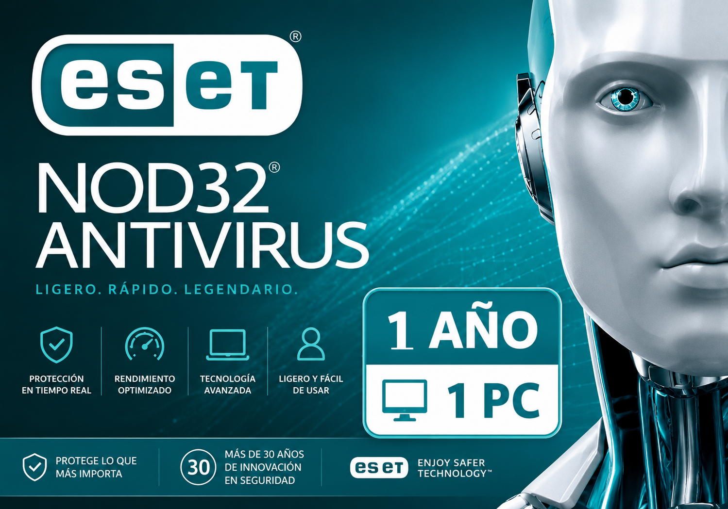 Eset nod 32 1 Año 1 PC