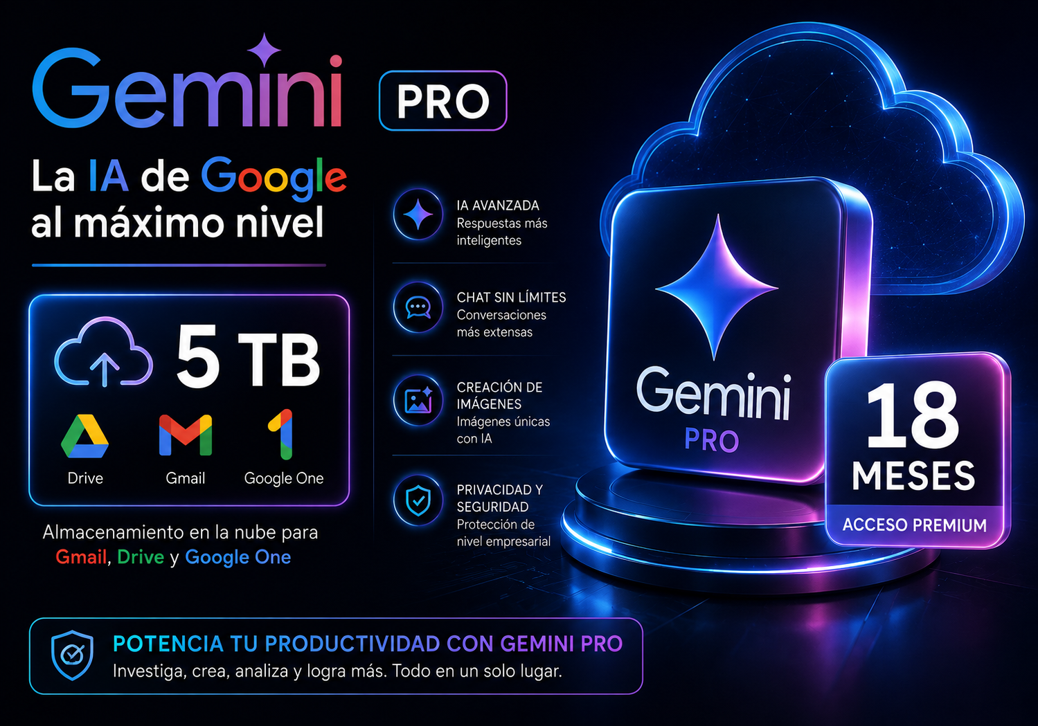 Gemini Pro 5 TB 18 Meses